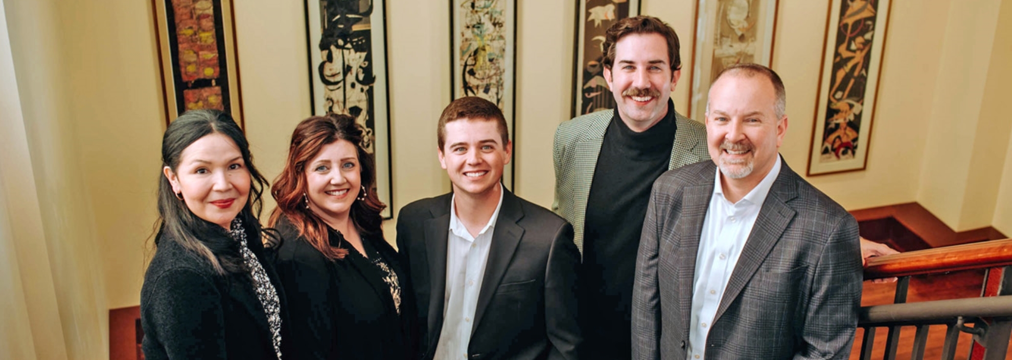 From left to right: Maria O'Neill, Linsay Tambling, Evan McNaughton, Drew Martin, and Derek Hull